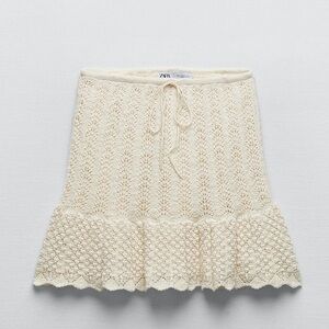 Zara Pointelle Knit Skirt